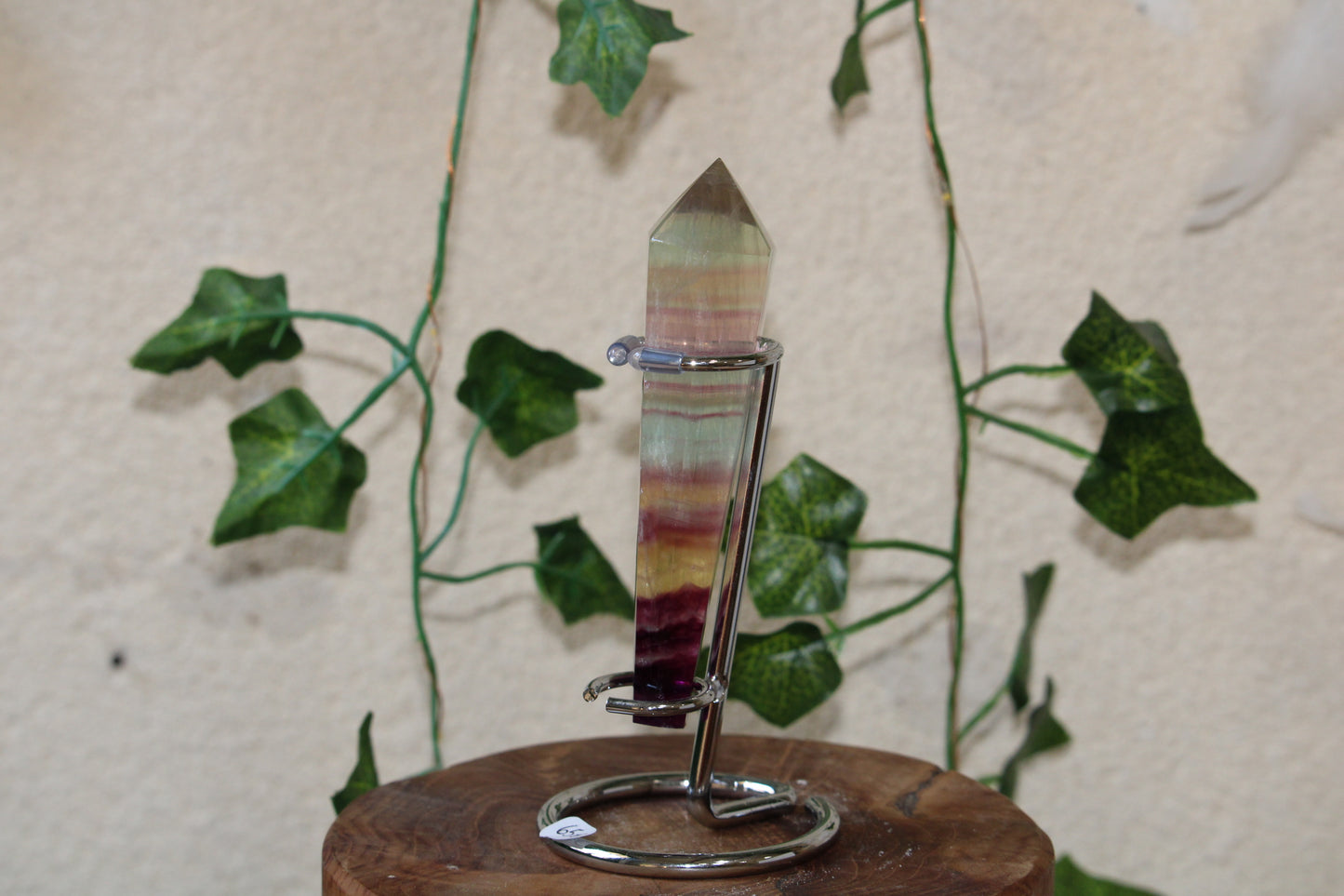 Pointe de fluorite multicolore