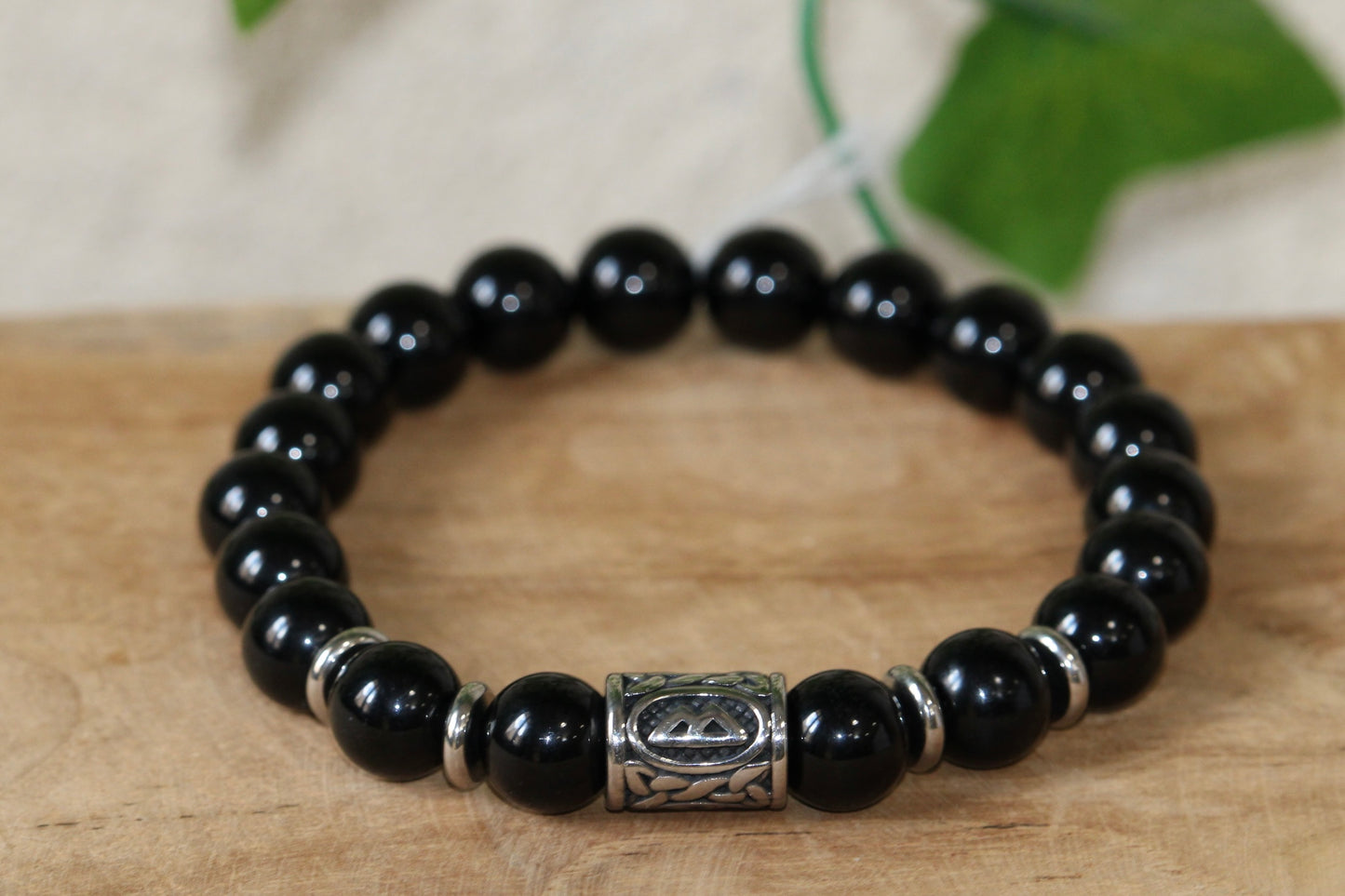 Bracelet Homme Obsidienne Noire