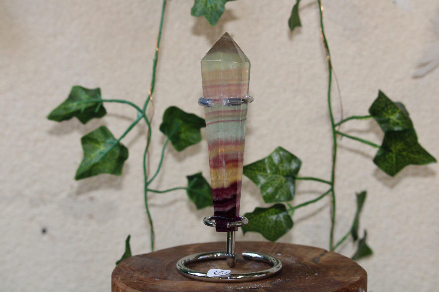 Pointe de fluorite multicolore