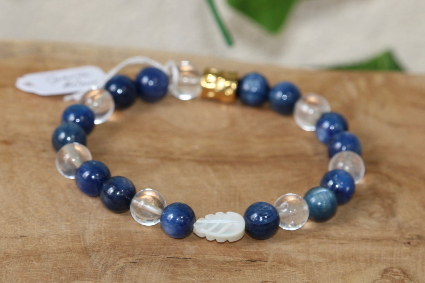 Bracelet intuition : cyanite & cristal de roche