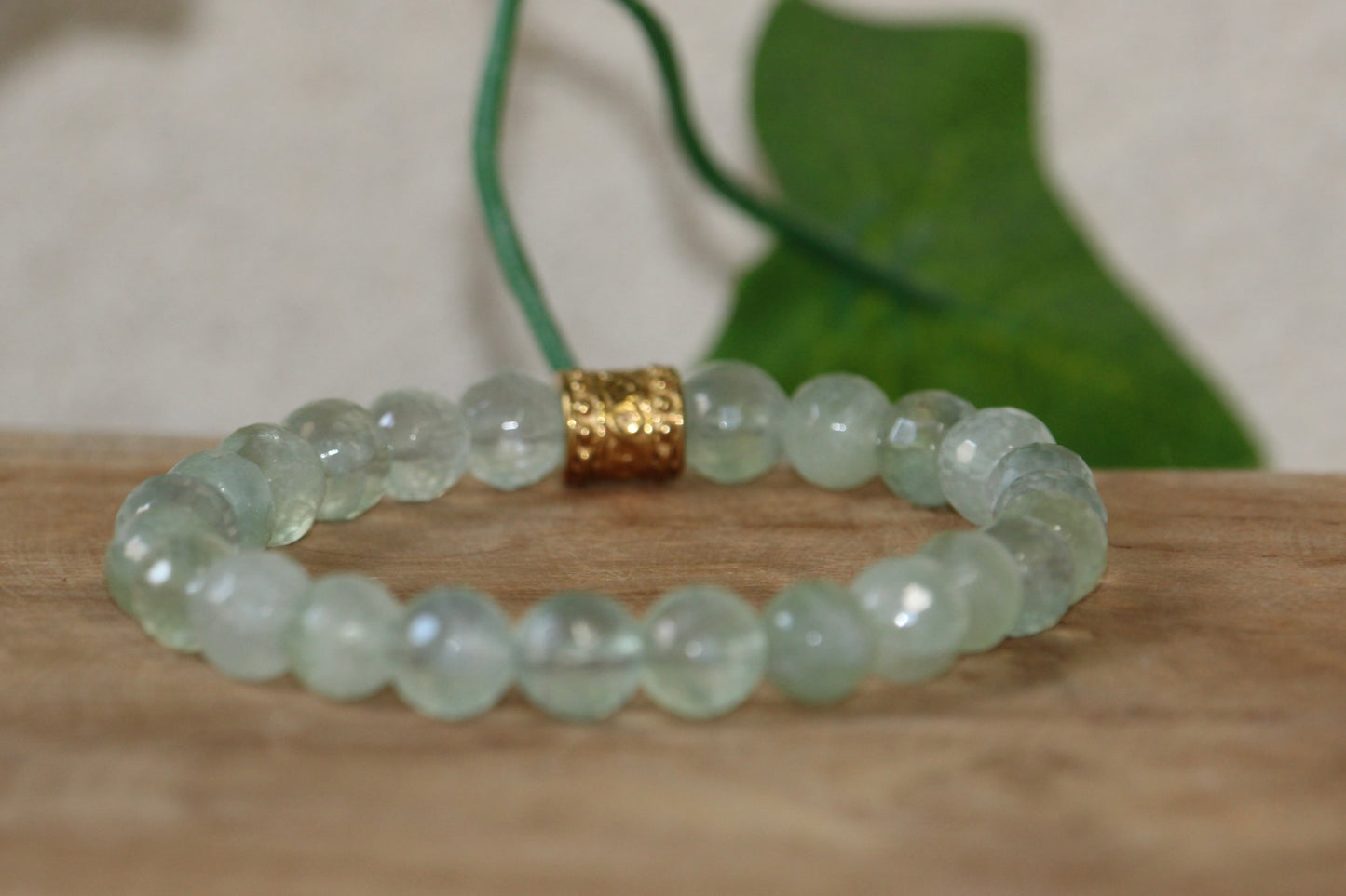 Bracelet Phrénite (pierre facettée)