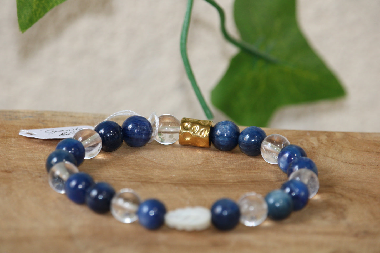 Bracelet intuition : cyanite & cristal de roche