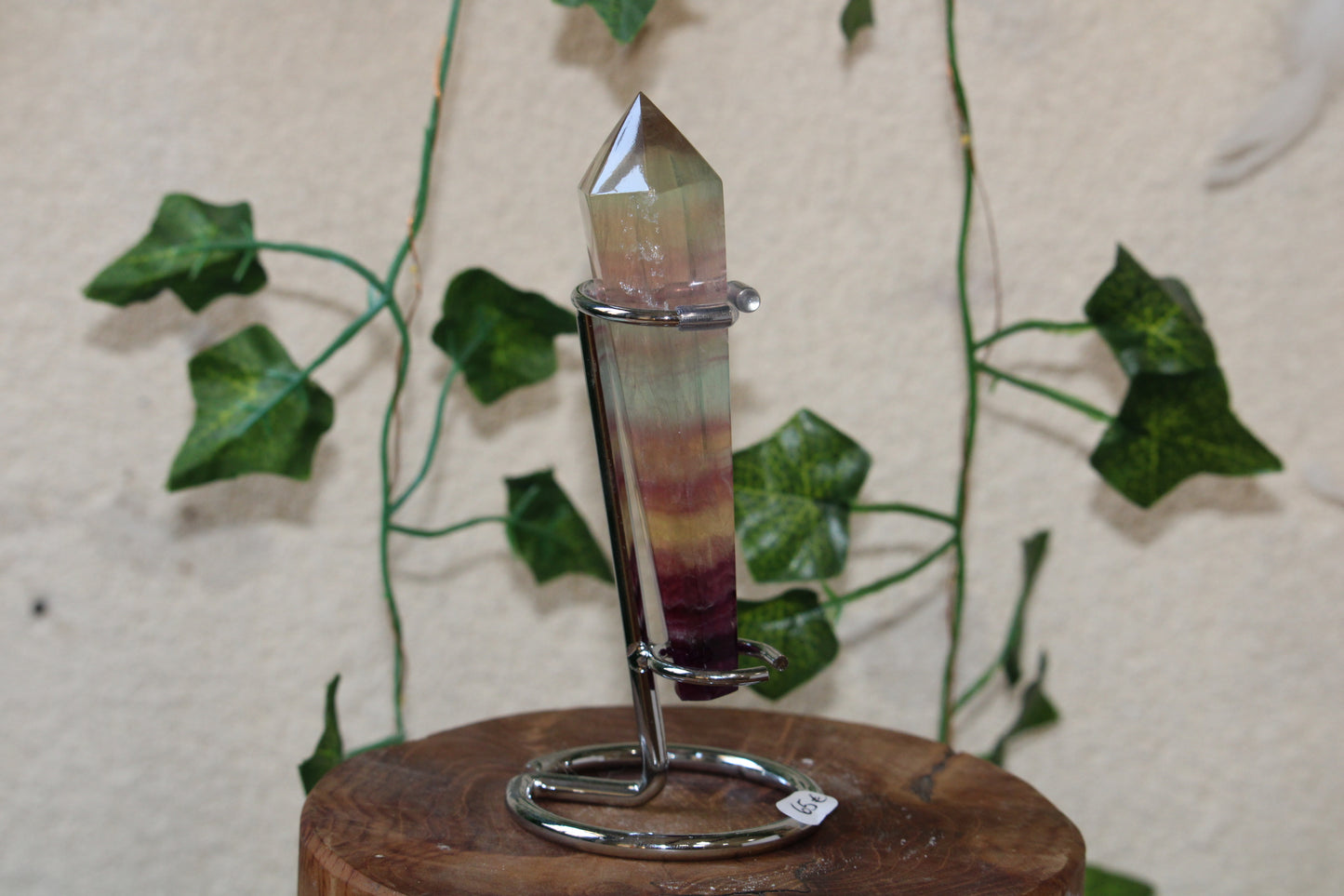 Pointe de fluorite multicolore