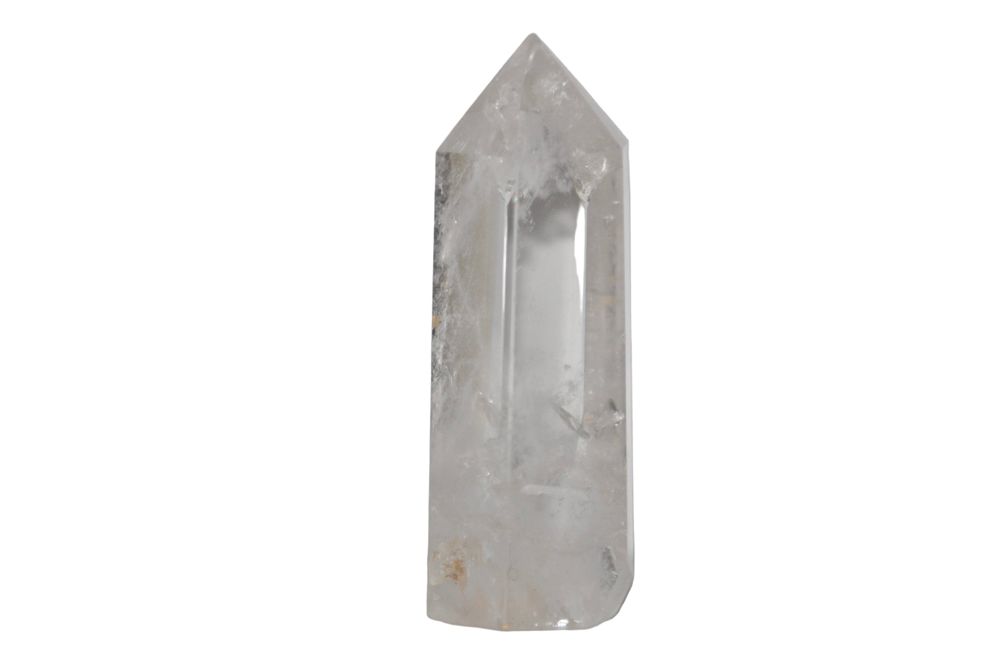 Cristal de roche; pointe en cristal de roche; lithothérapie; lithotherapie; signature minérale; signature minerale 